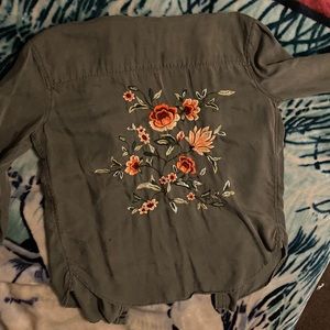 Oversized American eagle button up